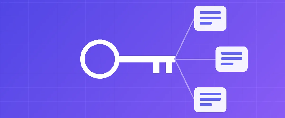 One key connected to three app windows