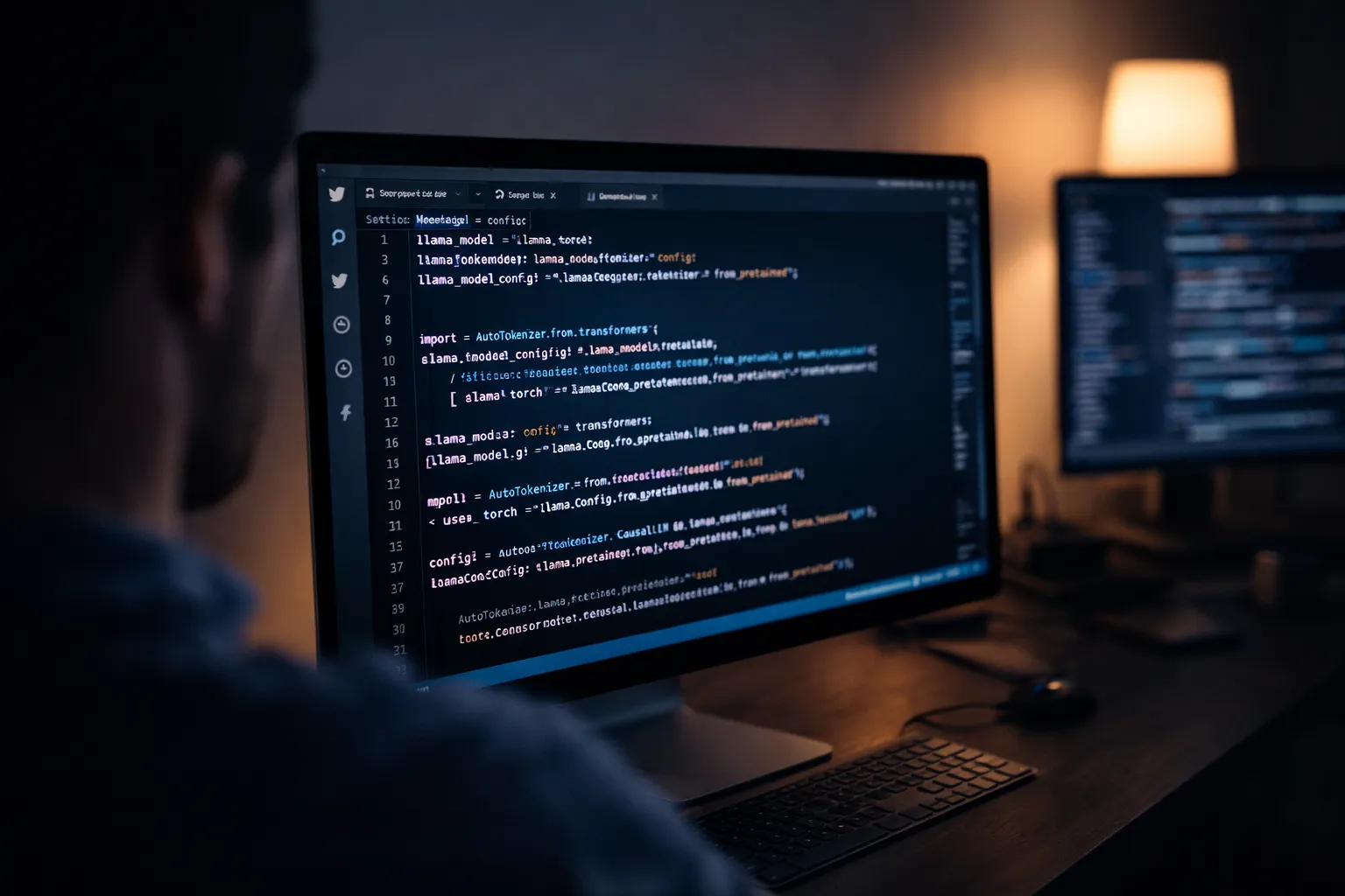 Python code displayed in a terminal showing Llama-3 model configuration parameters
