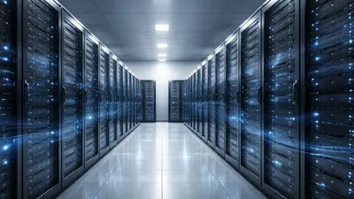 Abstract secure server environment representing protected AI data processing