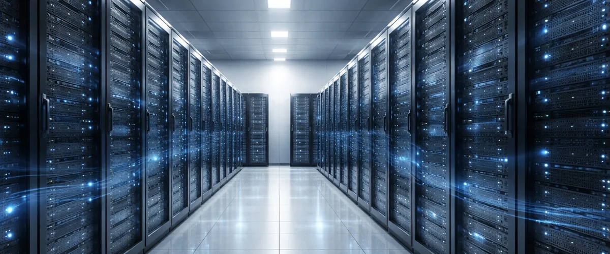 Abstract secure server environment representing protected AI data processing