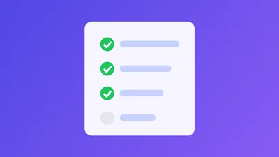 A checklist with three items ticked
