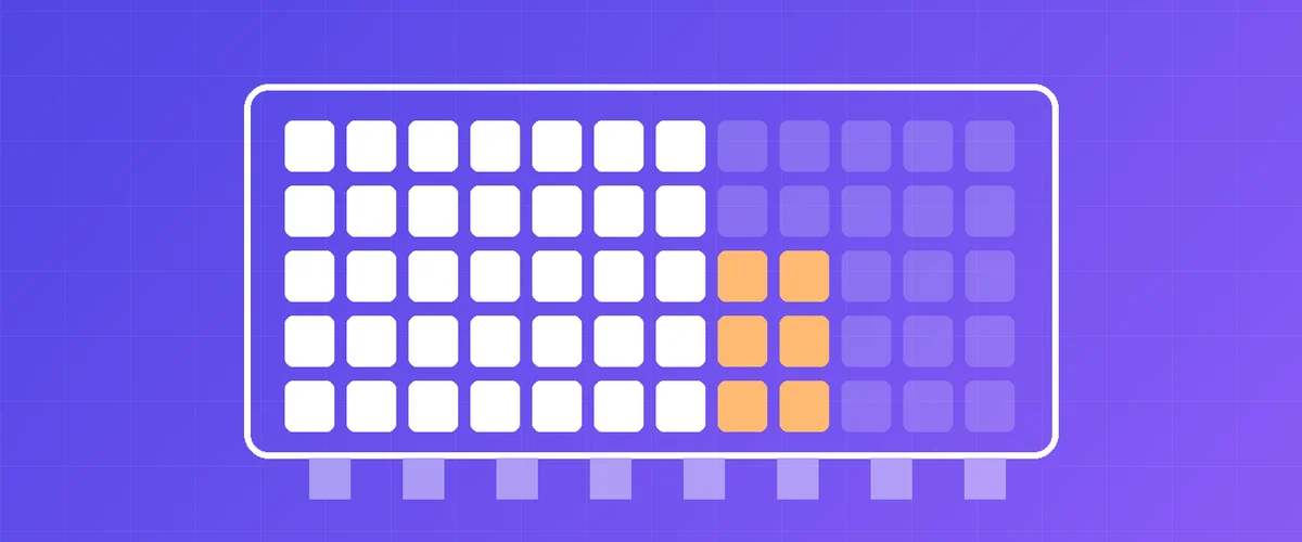 Illustration of a graphics card whose memory is drawn as a stack of blocks, filling up with model weights and cache